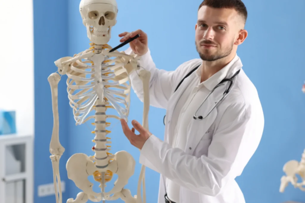 Doctor with skeleton