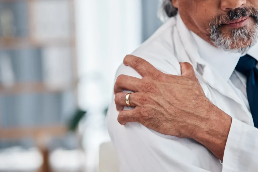 Patient with shoulder arthritis